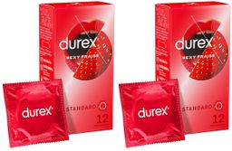 Durex Préservatifs Sexy Fraise - 12 Préservatifs Parfumés