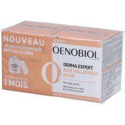 OENOBIOL - Complément alimentaire - DERMA EXPERT ACIDE HYALURONIQUE 420MG - Anti-âge global - Efficacité anti-rides et fermeté prouvée2 - 60 gélules végétales