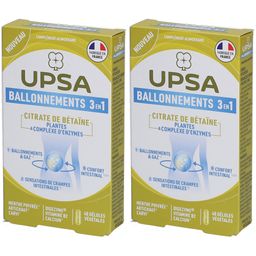 Lot de 2x40 Gélules UPSA Ballonnements 3 en 1