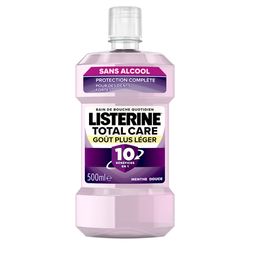 Listerine Total Care Dents et Gencives – Bain de Bouche Sans Alcool Goût Plus Léger