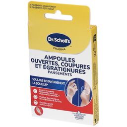 Dr. Scholl's Pansements Ampoules Ouvertes, Coupures et Égratignures - Soulage Instantanément la douleur