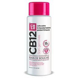 CB12 - Bain de bouche Soin Gencives - Combat la mauvaise haleine pendant 12 heures - Aide à restaurer et maintenir des gencives saines – Sans alcool, saveur menthe fraîche – 250ml