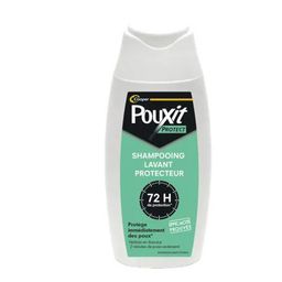 POUXIT Protect - Shampooing 2-en-1 lavant et protecteur 72H - Protège immédiatement des poux - 2 minutes de pose seulement - Flacon de 200 ml