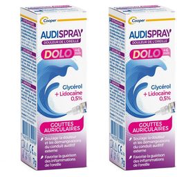 AUDISPRAY - DOLO - Solution auriculaire - Traitement - Soulage les douleurs et les démangeaisons de l'oreille - Flacon- 7g - A partir de 6 mois