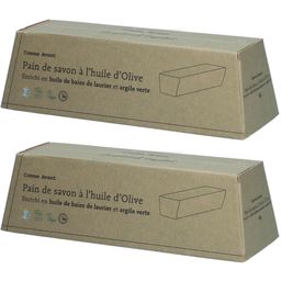 COMME AVANT Pain de savon à huile d'Olive - Enrichi en Huile de baies de laurier et argile verte