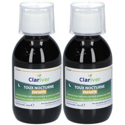 CLARIVER - Toux nocturnes - Enfants - Contre la toux nocturne sèche et grasse - à partir de 3 ans - Solution buvable - Flacon 150ml
