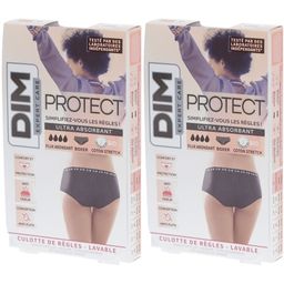 DIM Protect Culotte de règles Lavable - Boxer - Coton bio - Flux Abondant - 44/46