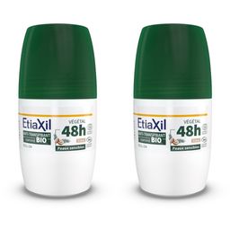ETIAXIL - Déodorant Anti-transpirant Végétal - Transpiration Modérée - Certifié Bio - Aisselles - 48h - Parfum Coco - Roll On - 50 ml