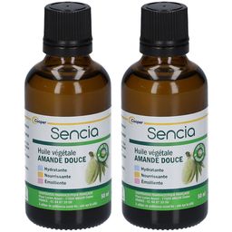 Sencia - Huile végétale - Amande Douce - Hydratante, Nourrissante, Emolliente - 50ml