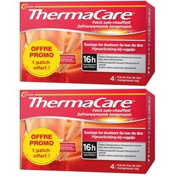 Thermacare - Patch Auto-chauffant - Soulage les douleurs musculaires - Bas du Dos et les hanches - Boîte de 4 pacths dont un offert