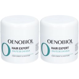 OENOBIOL HAIR EXPERT Chute de Cheveux - Nouvelle formule concentrée - Chute de cheveux- Favorise la croissance - Préserve la densité des cheveux - Complément alimentaire 60 capsules - Programme 1 mois