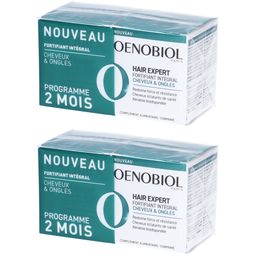 OENOBIOL HAIR EXPERT Fortifiant Intégral - Nouveau - Kératine - Redonne force et résistance pour des cheveux éclatants de santé - Complément alimentaire 2x60 comprimés - Programme 2 mois