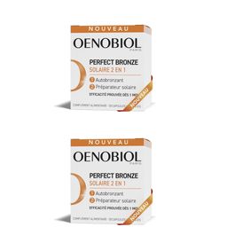 OENOBIOL - PERFECT BRONZE SOLAIRE 2 EN 1 - Autobronzant & préparateur solaire - NOUVEAU - Efficacité prouvée dès 1 mois¹ - Programme 1 mois - 30 capsules
