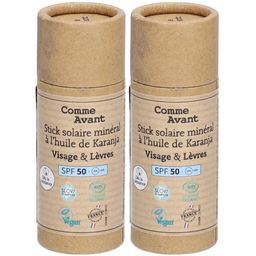 Comme Avant Stick solaire minéralise solide SPF50 - Visage & lèvres