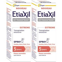 ETIAXIL - Déodorant Detranspirant - Transpiration Excessive - Aisselles Mains Pieds Torse - Extrême 5 jours - Peaux normales - Efficacité 5 jours - Spray - 30 ml
