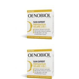 OENOBIOL - SUN EXPERT Préparateur Solaire 3en1 - Complément alimentaire - NOUVEAU-Triple action- Protection cellulaire1 - Hâle intense2 - Anti-âge global3- Prouvé cliniquement - 30 capsules végétales