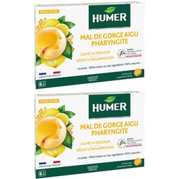 HUMER PHARYNGITE Mal de Gorge aigu Miel/Citron Pastilles