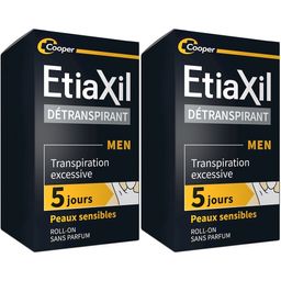 ETIAXIL - Déodorant Détranspirant - Traitement Transpiration Excessive - Aisselles - HOMME - Peaux Sensibles - 15 ml