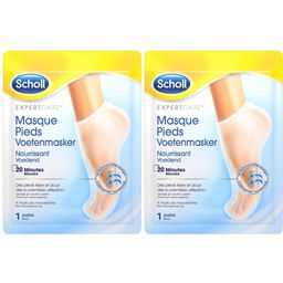Scholl Masque Pieds Nourrissant à l'huile de macadamia pour peaux sèches - 1 paire de 2 chaussettes