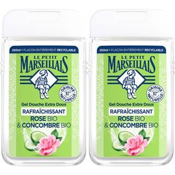 Le Petit Marseillais Gel Douche Extra Doux Rafraîchissant Rose BIO & Concombre BIO