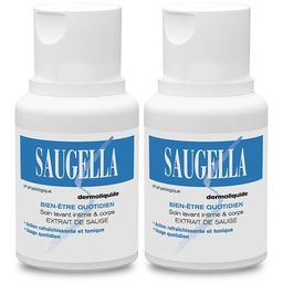 Saugella - Dermoliquide - Soin lavant pour l’hygiène intime quotidienne des femmes adultes - à base d’extrait de Sauge - Assure le bien-être intime quotidien - Flacon 100 ml