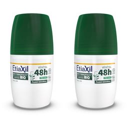 ETIAXIL - Déodorant Anti-transpirant Végétal - Transpiration Modérée - Certifié BIO - Aisselles - 48h - Parfum Thé vert - Roll On - 50 ml