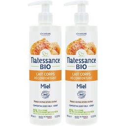 Natessance Lait Corps Réconfortant Miel Bio Peaux Sèches à Très Sèches
