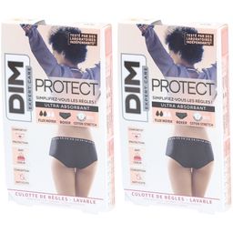 DIM Protect Culotte de règles Lavable - Boxer - Coton bio - Flux Moyen - 44/46