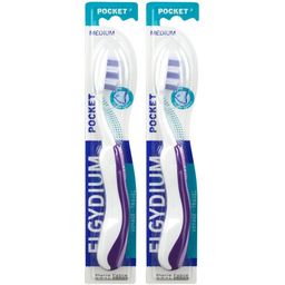ELGYDIUM POCKET - Brosse à dents de poche ou de voyage, Médium