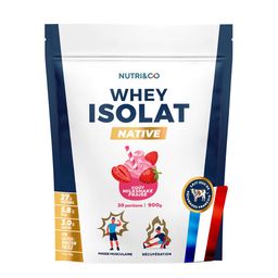 Nutri&Co Whey Isolate Native Goût Milkshake Fraise