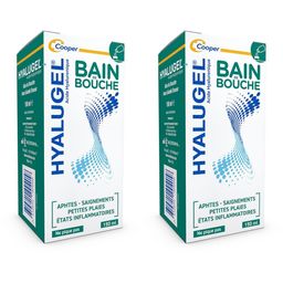 HYALUGEL - Bain de bouche - Lésions diffuses et/ou nombreuses - Aphtes - Petites plaies - Etats inflammatoires (saignement) - Acide Hyaluronique - Goût menthe-citron - Flacon - 150 mL