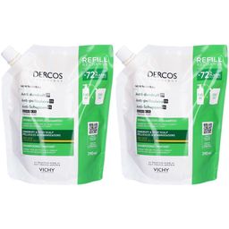 VICHY Dercos Shampooing Anti-Pelliculaire Cheveux Secs Eco-Recharge