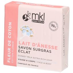 MKL Green Nature Fleur de Coton Lait d'Ânesse Savon Surgras Éclat