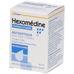 Hexomédine - Antiseptique - Affections cutanées - Transcutanée - Solution pour application locale - Flacon 45ml