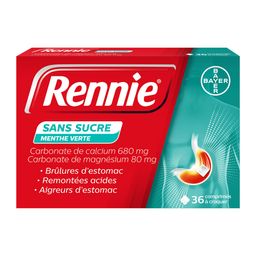 Rennie sans sucre 36 comprimés
