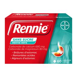 Rennie sans sucre 60 comprimés