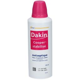 DAKIN - Antiseptique - Peau, muqueuses, plaies - Solution pour application locale - Flacon 250ml