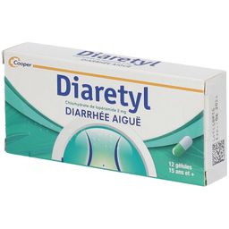 DIARETYL - Diarrhée aiguë - Chlorhydrate de lopéramide 2mg - à partir de 15ans - 12 gélules