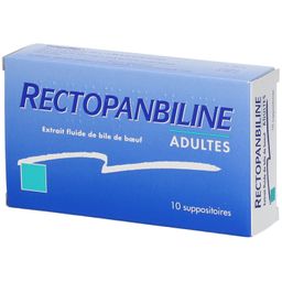 RECTOPANBILINE - Constipation, Préparation aux examens endoscopiques du rectum - 10 suppositoires