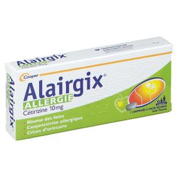 ALAIRGIX - Allergie - Cétirizine 10mg - Rhume des foins - Conjonctivite allergique - Crises d'urticaire - 7 comprimés à sucer
