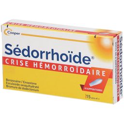SEDORRHOIDE - Crise hémorroîdaire - 15 ans et plus - 8 suppositoires