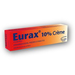 Eurax 10%, crème contre démangeaisons, piqures d'insectes, moustiques, prurit - tube 40 g