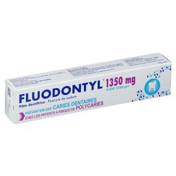 FLUODONTYL - Pâte dentifrice - Prévention des caries dentaires - Fluorure de sodium - 1350mg de fluor - Tube 75ml