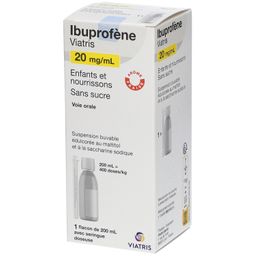 IBUPROFENE VIATRIS 20MG/ML SIROP SANS SUCRE
