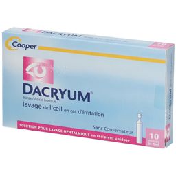 DACRYUM - Lavage de l'œil en cas d'irritation - Solution pour lavage ophtalmique - Unidoses - 10x5ml