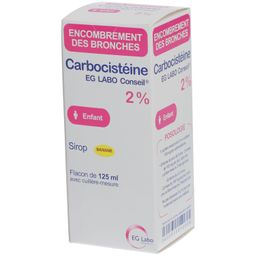Bronchokod carbocistéine 2% TOUX GRASSE - sirop enfant dès 2 ans-125 ml