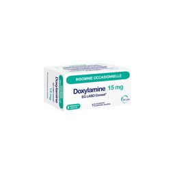 DOXYLAMINE EG LABO CONSEIL 15 mg pour insomnie occasionnelle - Tube 10 comprimés