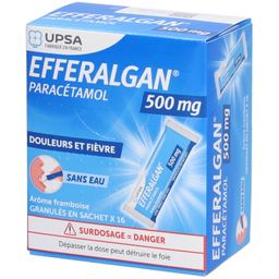 EFFERALGAN 500mg - Granulés en sachet - Arôme Framboise
