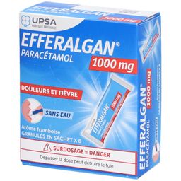 EFFERALGAN 1000mg, granulés en sachet (fruits rouges)
