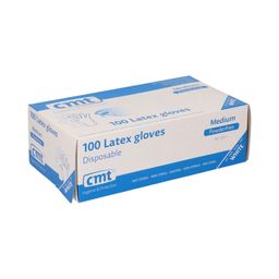 CMT® Gant latex Blanc sans poudre Medium